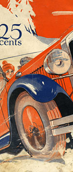 Classic image: Cover of a 1920's US motoring magazine