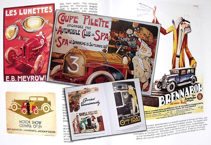 Book on vintage car posters and advertising
