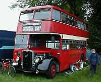 Red vintage bus