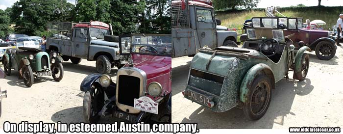 The Austin 7 on show with other classic cars
