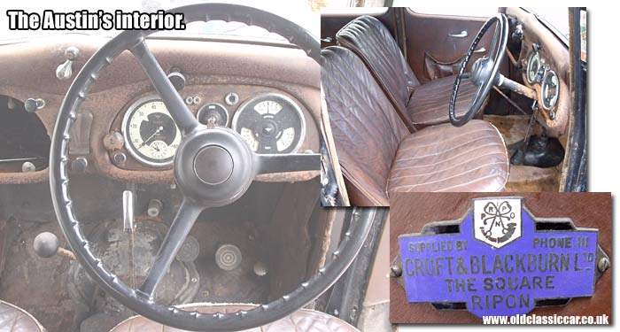 The Austin's interior - seats and dashboard