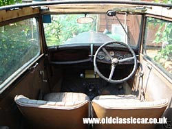 Interior showing the seats & dashboard in the Austin