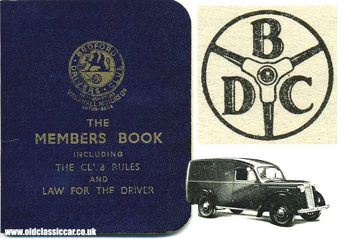 Cover of the Bedford Drivers Club handbook