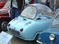 Bubble cars on display