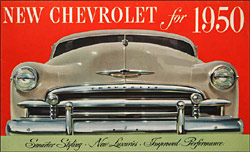 Catalogue cover for the 1950s Chevrolets