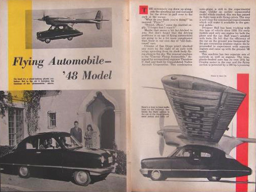 Magazine article from 1948 on the Convaircar