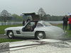 Doors raised on the Gullwing Mercedes