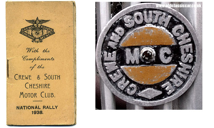 From the Crewe and South Cheshire Motor Club in 1938