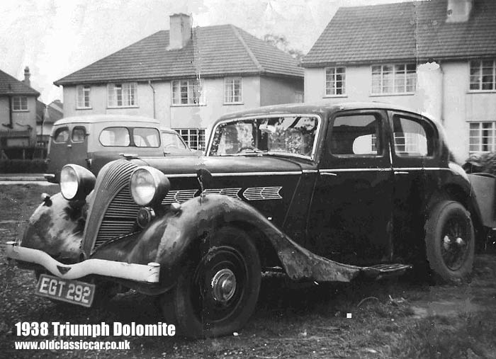 Triumph Dolomite saloon from 1938 It had open grills in the side of the 