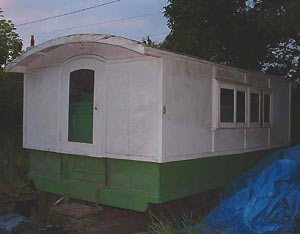 Eccles caravan, in half-raised position