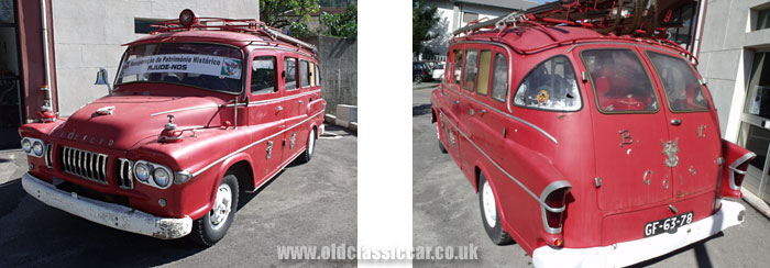 Classic Bedford fire truck in Portugal
