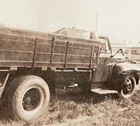 Rear view of the truck