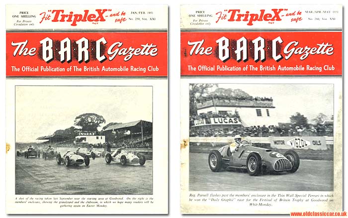 The BARC Gazette motor racing club magazine