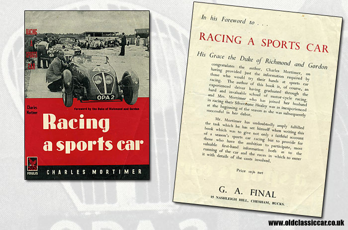 Book about Healey Silverstone sports cars