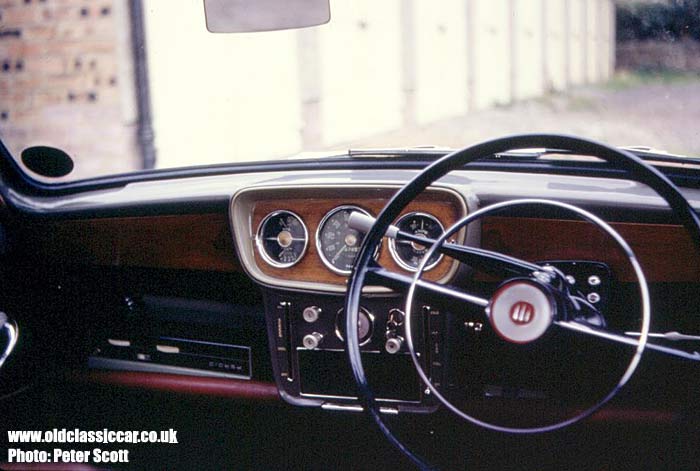 View of the car's dashboard