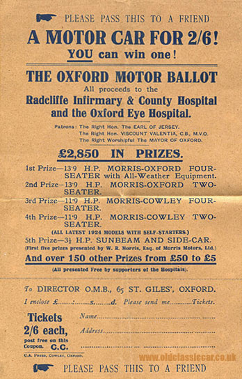 Win a vintage Morris motor-car