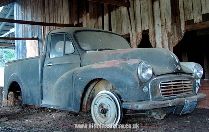 1960 Morris Minor pickup waiting for restoration