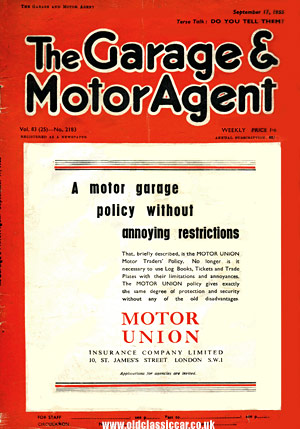 Motor trade magazine cover