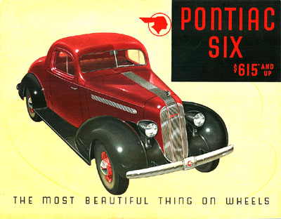 Brochure cover for the Pontiac Six of 1935