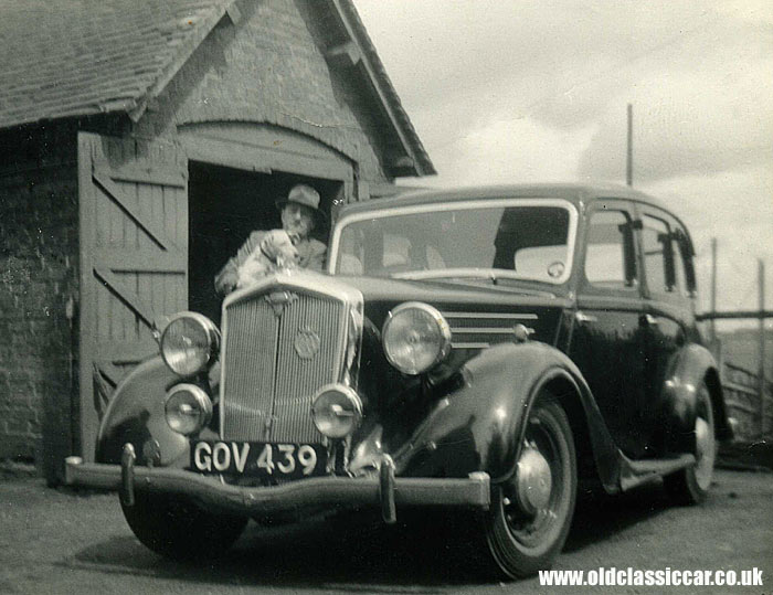 A pre-war Wolseley with it's owner
