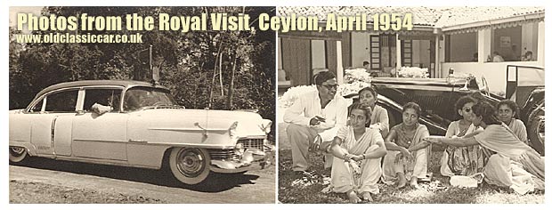 Cars from the Royal visit to Ceylon, in 1954