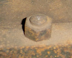 corrosion on a cylinder head stud