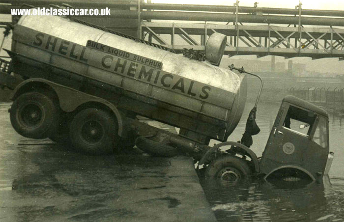 A 1950's tanker lorry