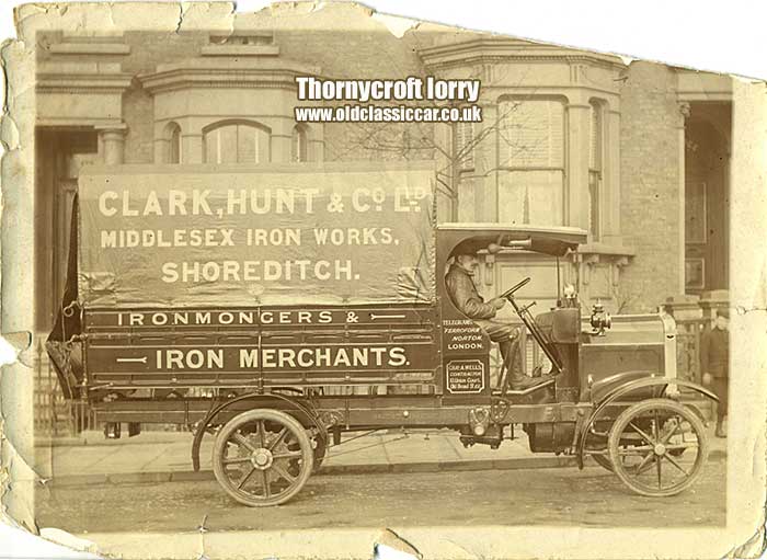 A Thornycroft lorry, possibly a BT