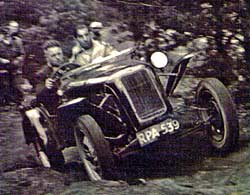 Austin 7 based trials car competing in the 1950s