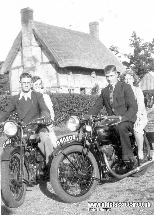Triumph motorcycle in the 30s