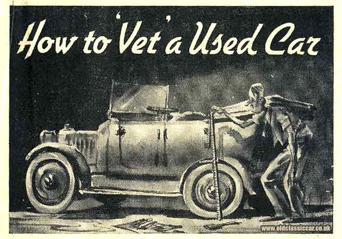 An article on vetting a used car