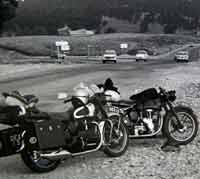 A 1953 Velocette MAC alongside a Venom Clubman