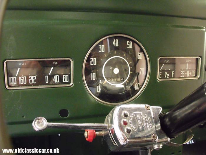 The Dodge's dashboard and gauges
