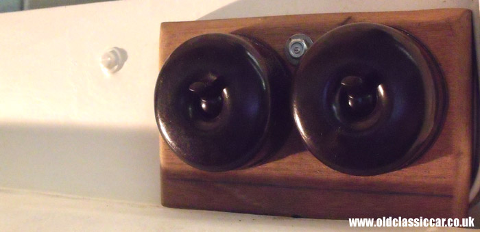 Bakelite light switches are used