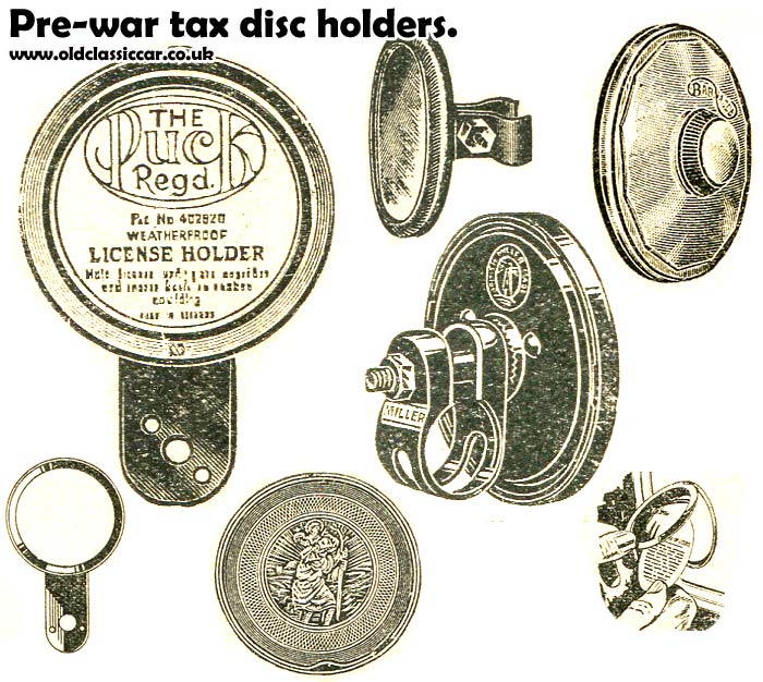 Holders used in pre-war cars