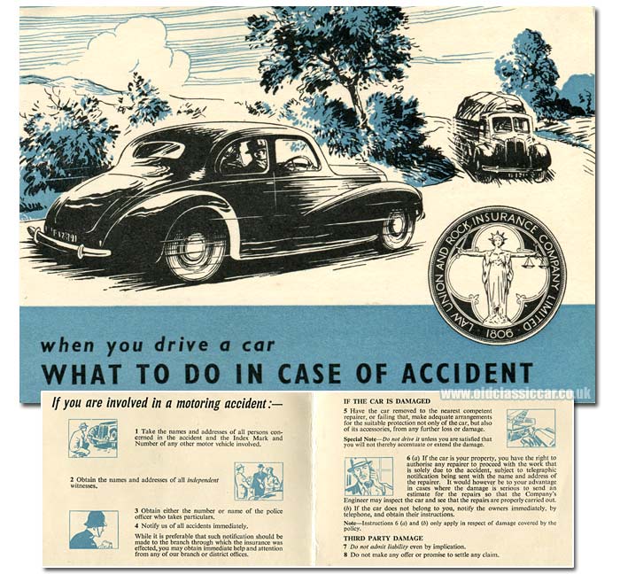Road accident leaflet from the 1950s