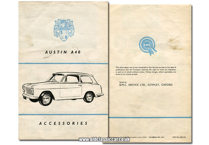 Cover of this accessories leaflet