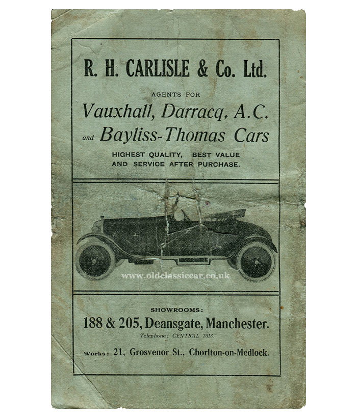 Dealer for Bayliss Thomas and AC Cars in Manchester