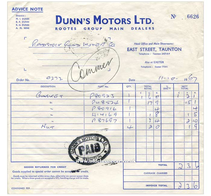 Dunn's Motor Company Ltd