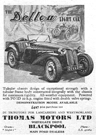 Period ad for the Dellow car