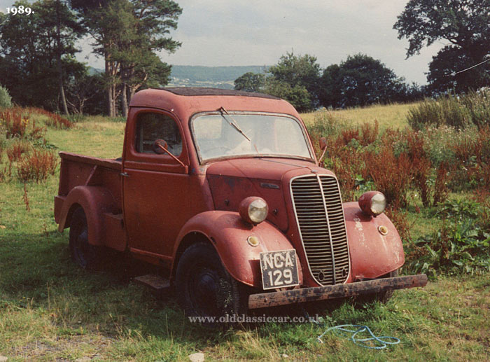 The Ford E83W Pickup as found in a field