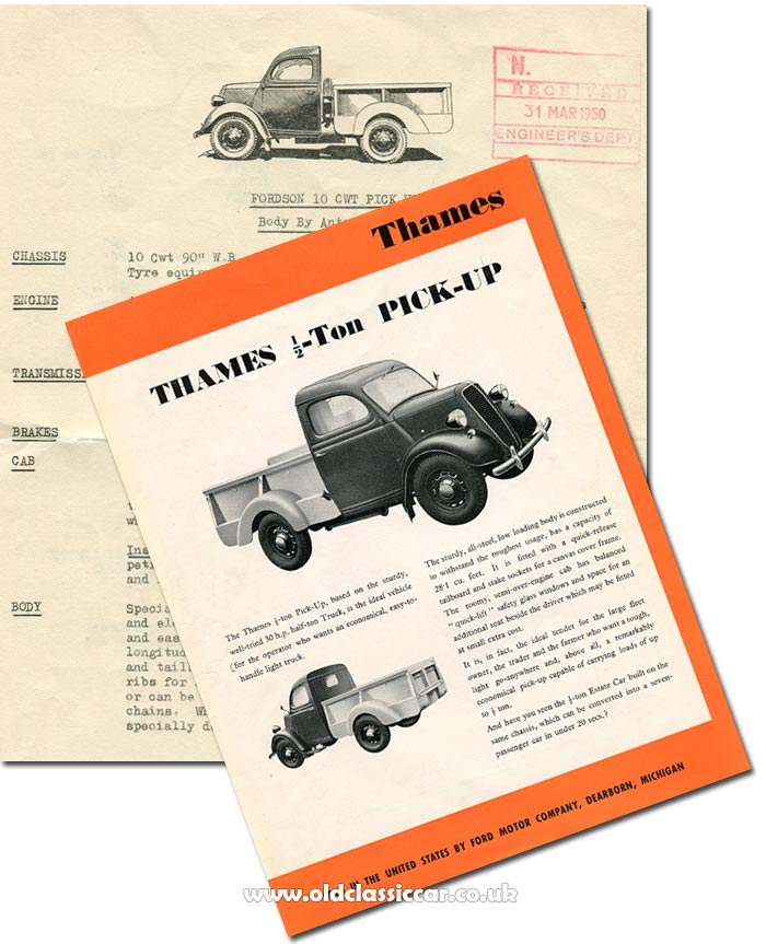 Leaflet for the 1/2 to pickup truck