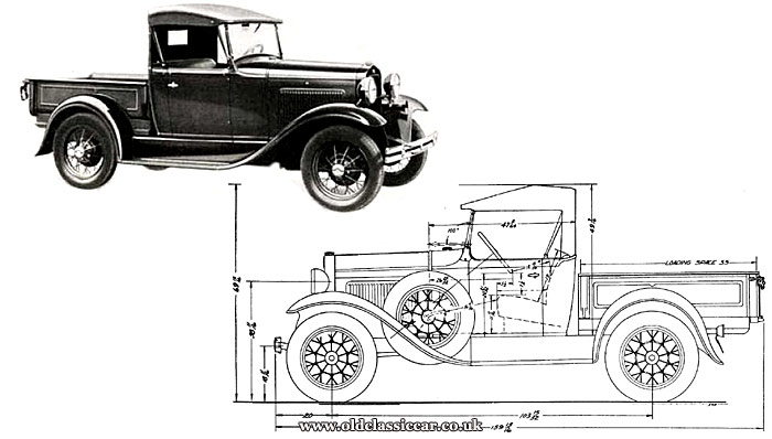 Factory images of the Ford Model A Open Cab pickup