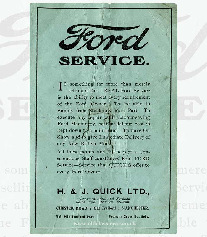 Quicks Ford dealer 1920s