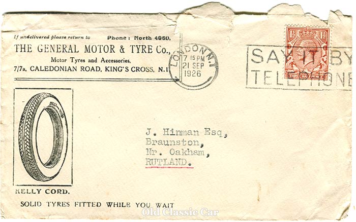 Cover with King George V stamp