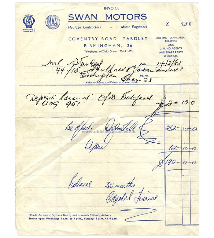 Swan Motors sell a Bedford CA