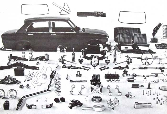 Stanpart spares for the Triumph 1300 saloon car