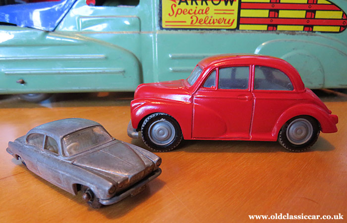 The completed restoration of my Morris Minor, with a Jaguar Mk10