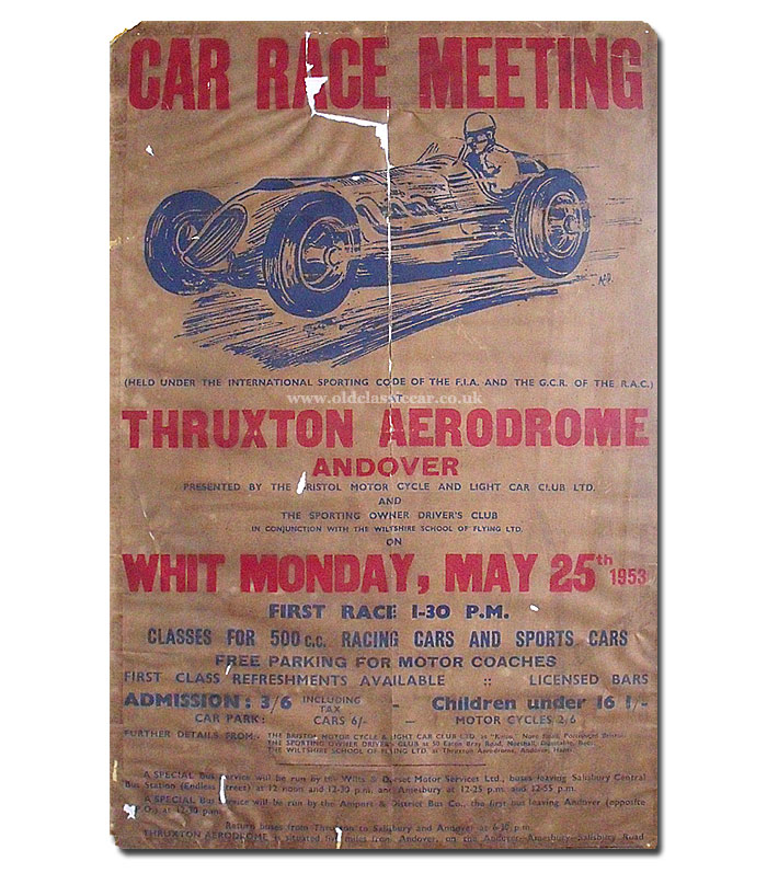 Thruxton race poster, 1953