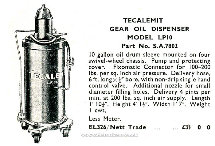 Gear oil dispenser